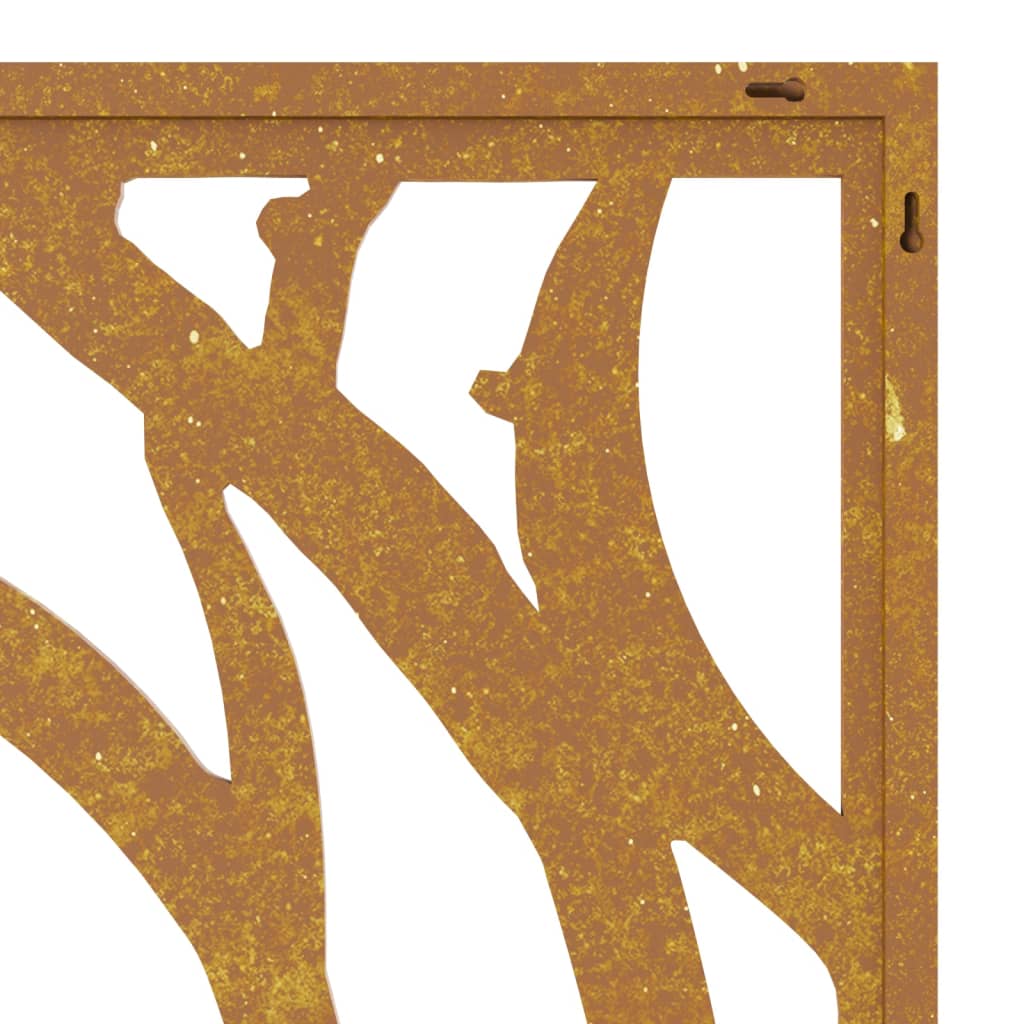 vidaXL Decor perete de grădină 105x55 cm design scoici oțel Corten vidaXL Decor perete de grădină 105x55 cm design scoici oțel Corten