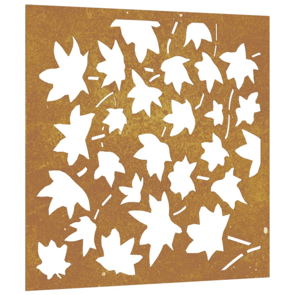 vidaXL Decorațiune perete grădină, 55x55cm, oțel corten, frunze arțar