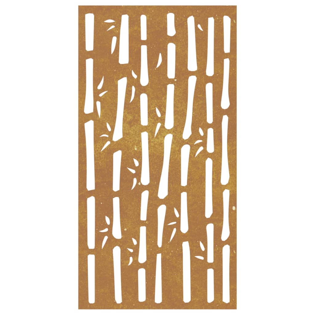 vidaXL Decor perete de grădină 105x55 cm design bambus oțel Corten vidaXL Decor perete de grădină 105x55 cm design bambus oțel Corten