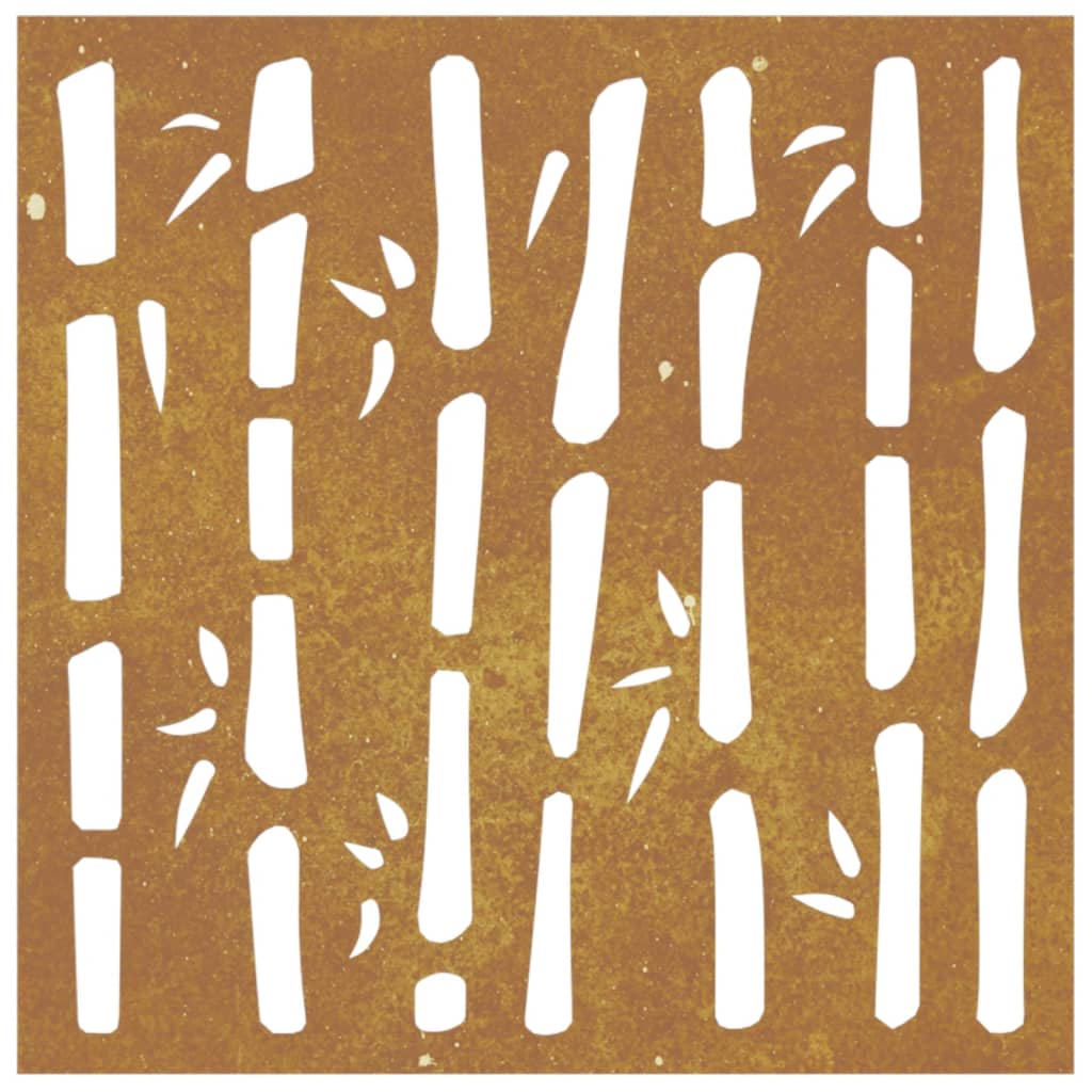 vidaXL Decor perete de grădină 55x55 cm design bambus oțel Corten vidaXL Decor perete de grădină 55x55 cm design bambus oțel Corten
