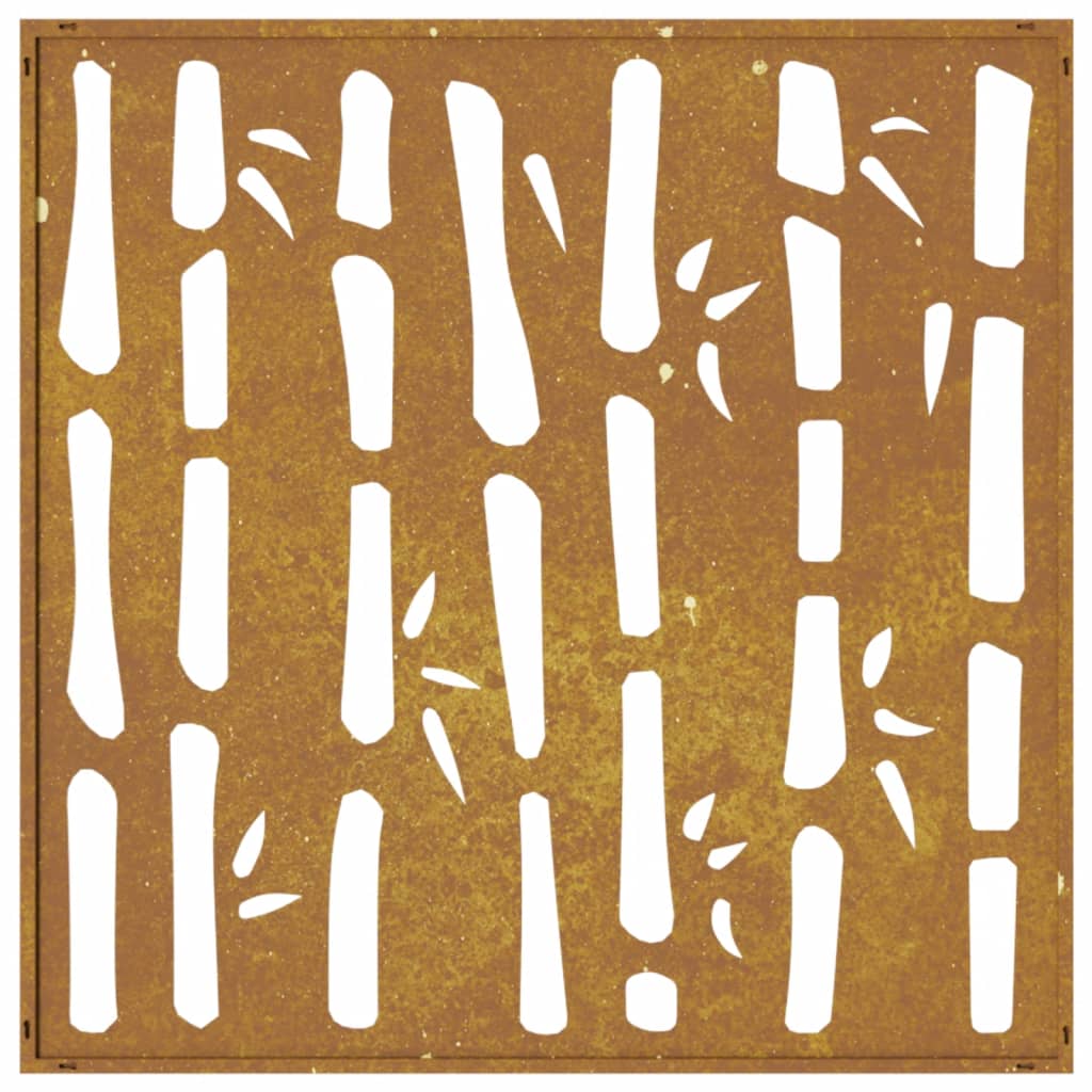 vidaXL Decor perete de grădină 55x55 cm design bambus oțel Corten vidaXL Decor perete de grădină 55x55 cm design bambus oțel Corten