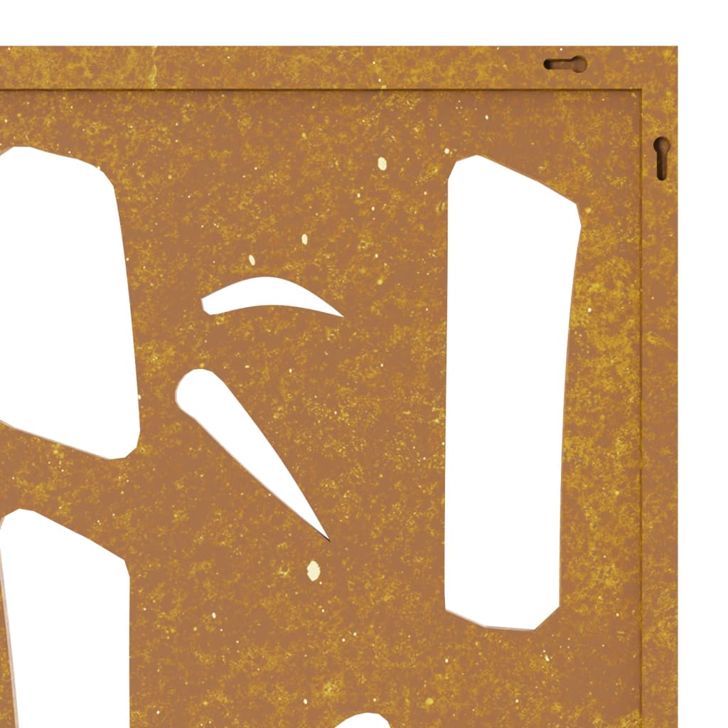 vidaXL Decor perete de grădină 55x55 cm design bambus oțel Corten vidaXL Decor perete de grădină 55x55 cm design bambus oțel Corten