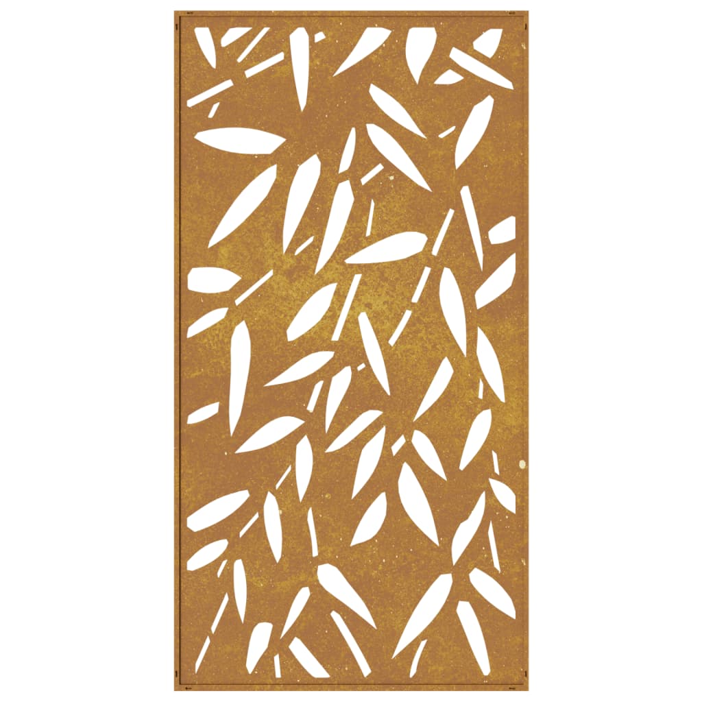 vidaXL Decor de perete 105x55 cm design frunze bambus oțel Corten vidaXL Decor de perete 105x55 cm design frunze bambus oțel Corten