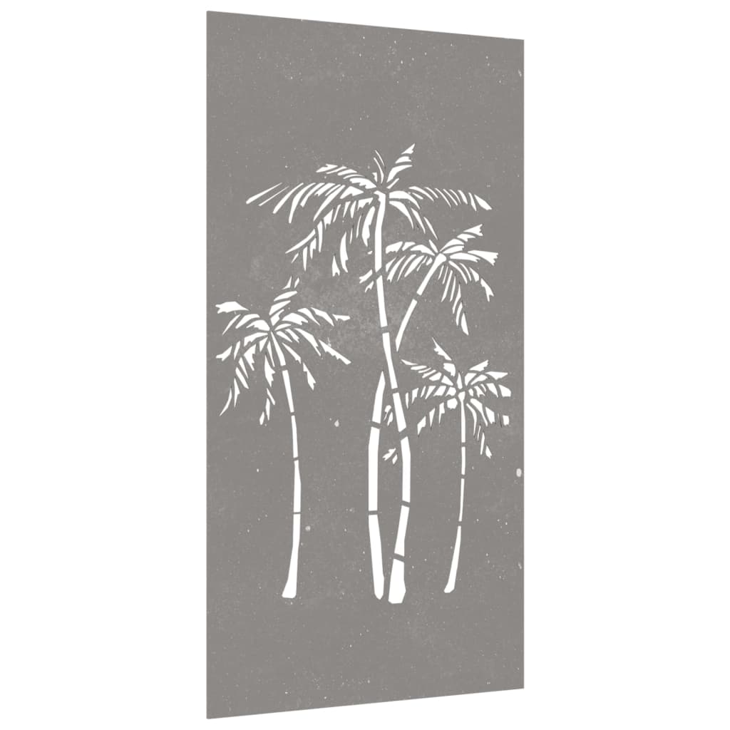 vidaXL Decor de perete de grădină 105x55 cm design palmier oțel corten vidaXL Decor de perete de grădină 105x55 cm design palmier oțel corten