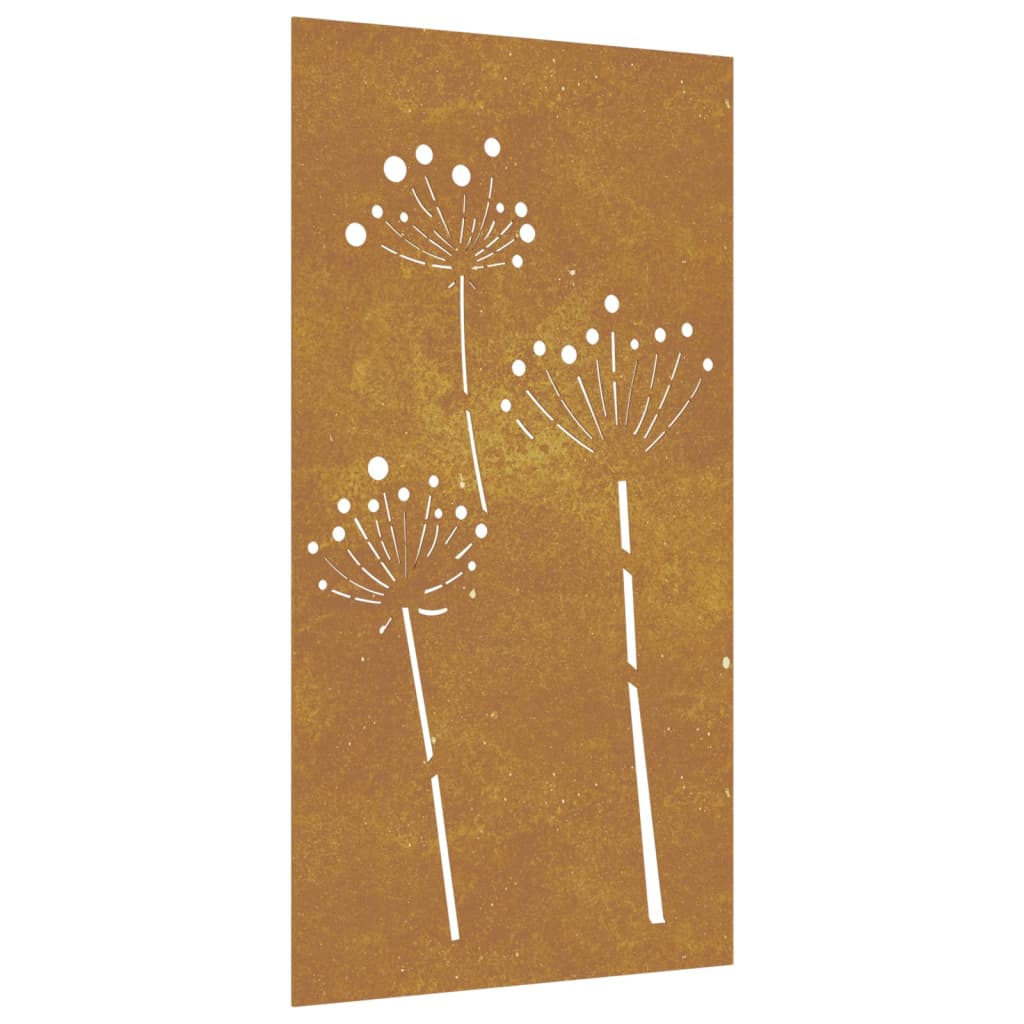 vidaXL Decor perete de grădină 105x55 cm design flori oțel Corten vidaXL Decor perete de grădină 105x55 cm design flori oțel Corten