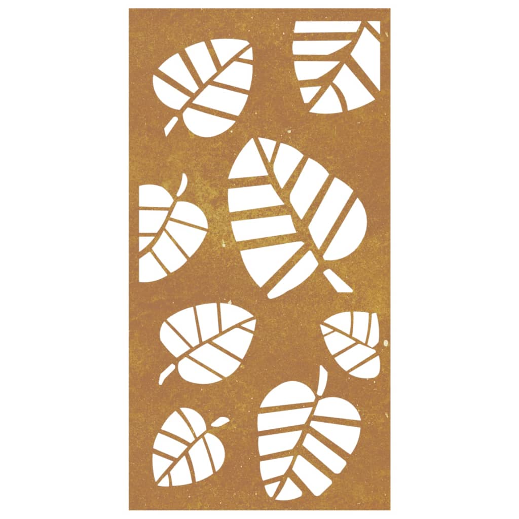 vidaXL Decorație perete de grădină 105x55 cm design frunze oțel Corten