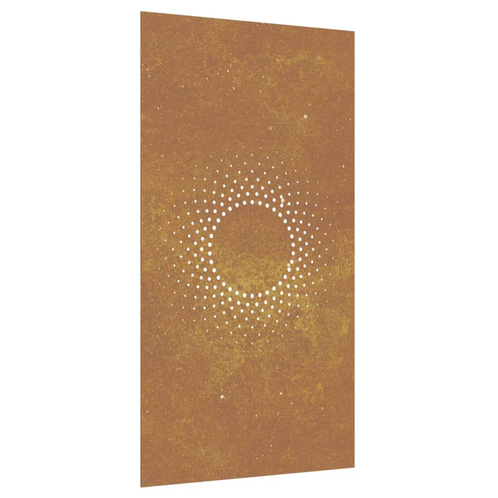 vidaXL Decor perete de grădină 105x55 cm design soare oțel Corten vidaXL Decor perete de grădină 105x55 cm design soare oțel Corten