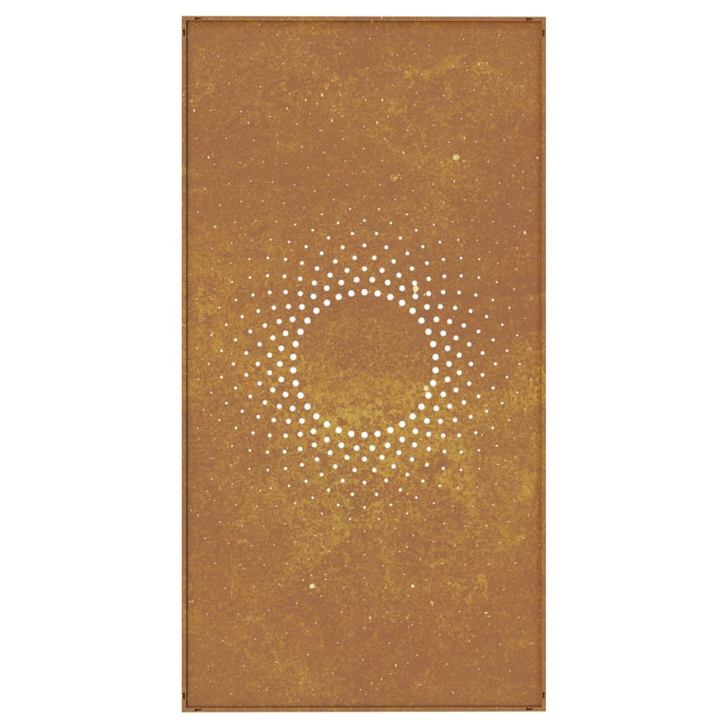 vidaXL Decor perete de grădină 105x55 cm design soare oțel Corten vidaXL Decor perete de grădină 105x55 cm design soare oțel Corten