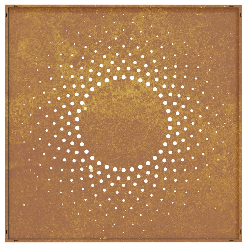 vidaXL Decor perete de grădină 55x55 cm design soare oțel Corten vidaXL Decor perete de grădină 55x55 cm design soare oțel Corten