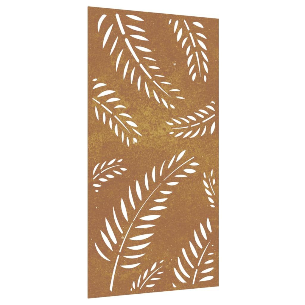 vidaXL Decorație perete de grădină 105x55 cm design frunze oțel Corten vidaXL Decorație perete de grădină 105x55 cm design frunze oțel Corten