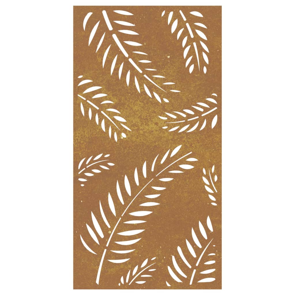 vidaXL Decorație perete de grădină 105x55 cm design frunze oțel Corten vidaXL Decorație perete de grădină 105x55 cm design frunze oțel Corten