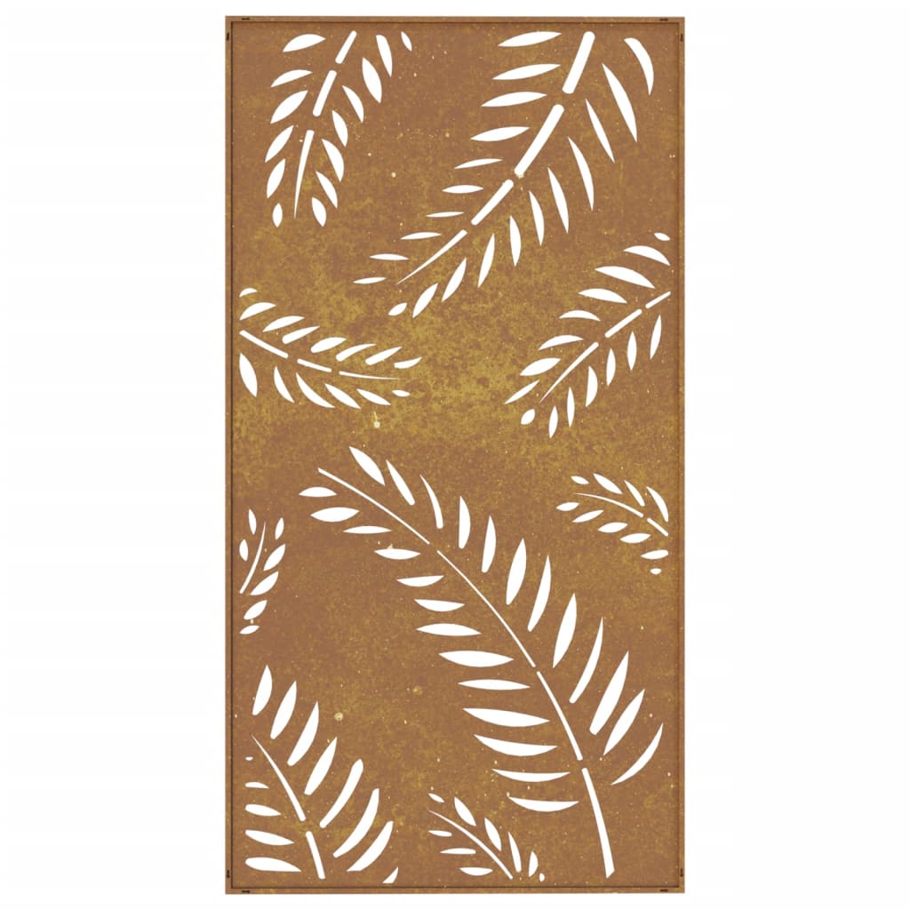vidaXL Decorație perete de grădină 105x55 cm design frunze oțel Corten vidaXL Decorație perete de grădină 105x55 cm design frunze oțel Corten