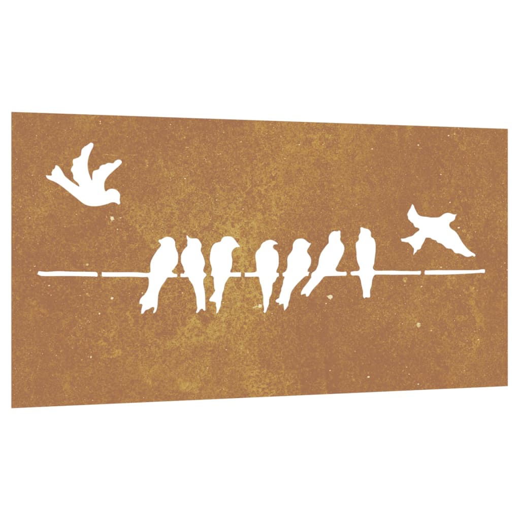 vidaXL Decorațiune perete grădină 105x55 cm design păsări oțel Corten vidaXL Decorațiune perete grădină 105x55 cm design păsări oțel Corten