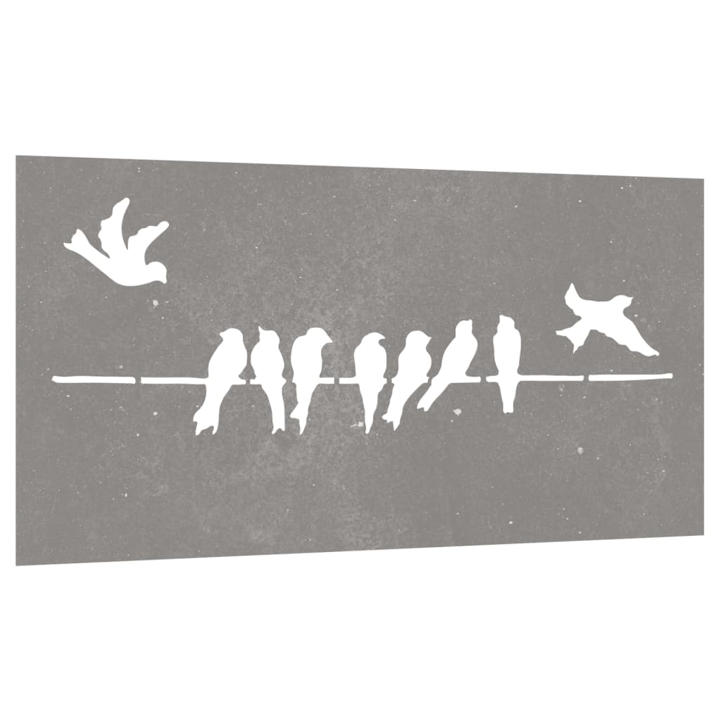 vidaXL Decorațiune perete grădină 105x55 cm design păsări oțel Corten vidaXL Decorațiune perete grădină 105x55 cm design păsări oțel Corten