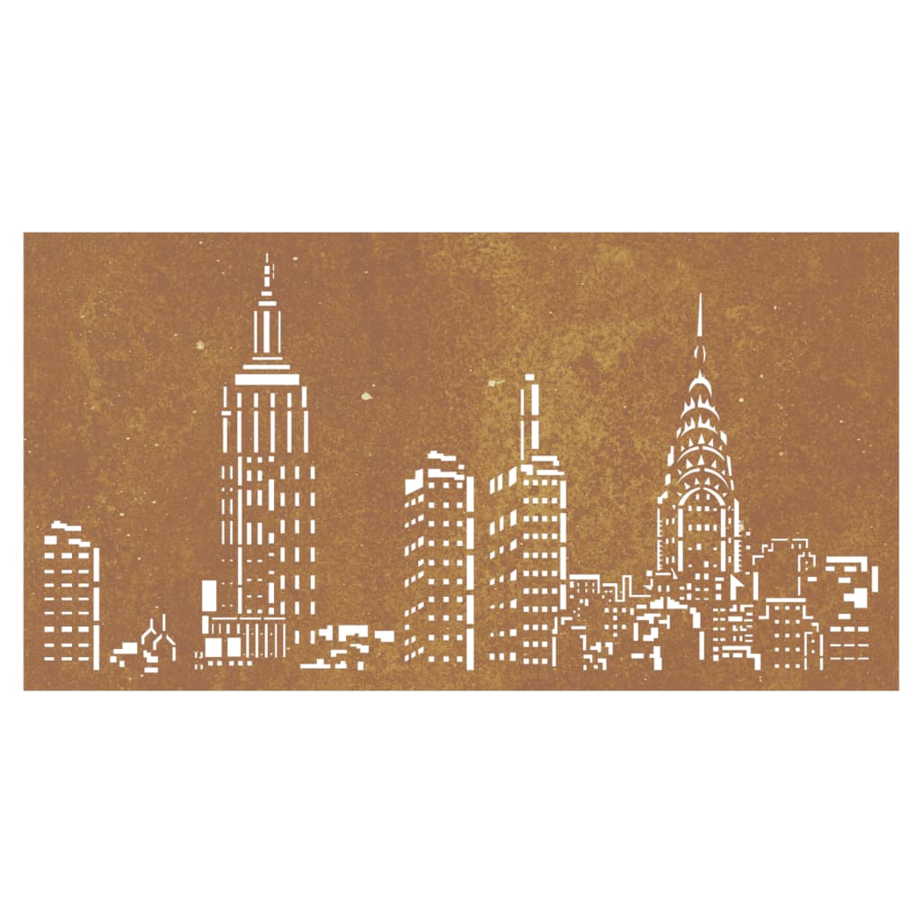 vidaXL Decor perete de grădină 105x55 cm design orizont oțel Corten vidaXL Decor perete de grădină 105x55 cm design orizont oțel Corten