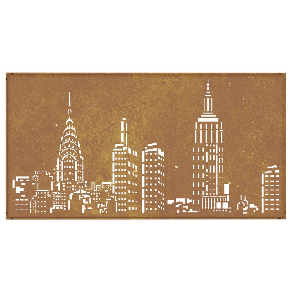 vidaXL Decor perete de grădină 105x55 cm design orizont oțel Corten vidaXL Decor perete de grădină 105x55 cm design orizont oțel Corten