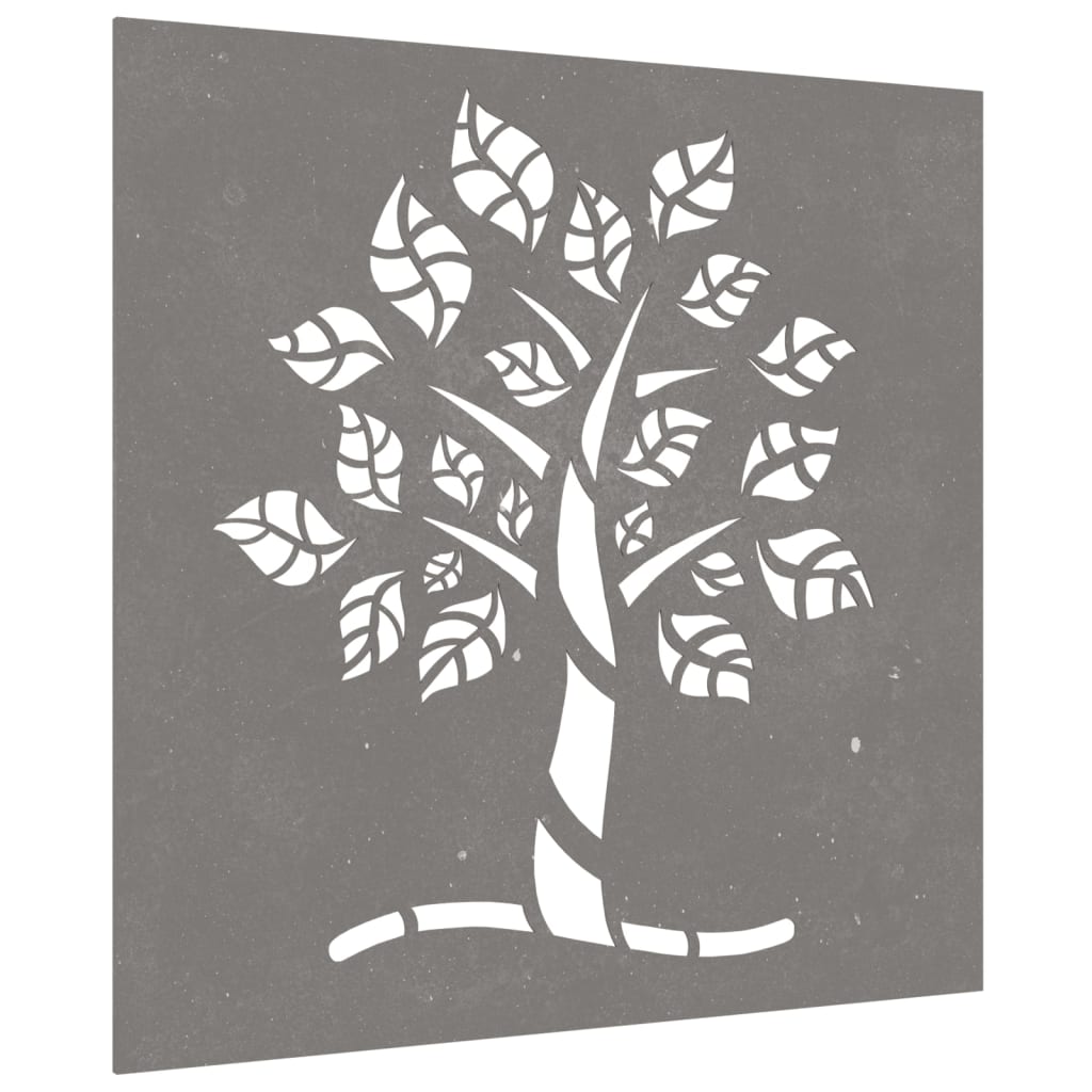 vidaXL Decor perete de grădină 55x55 cm design copac oțel Corten