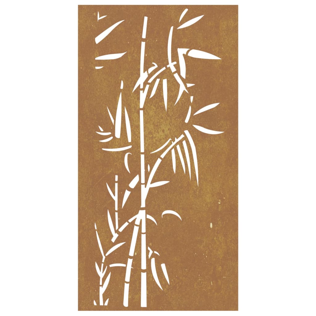 vidaXL Decorație perete de grădină 105x55 cm design bambus oțel Corten vidaXL Decorație perete de grădină 105x55 cm design bambus oțel Corten