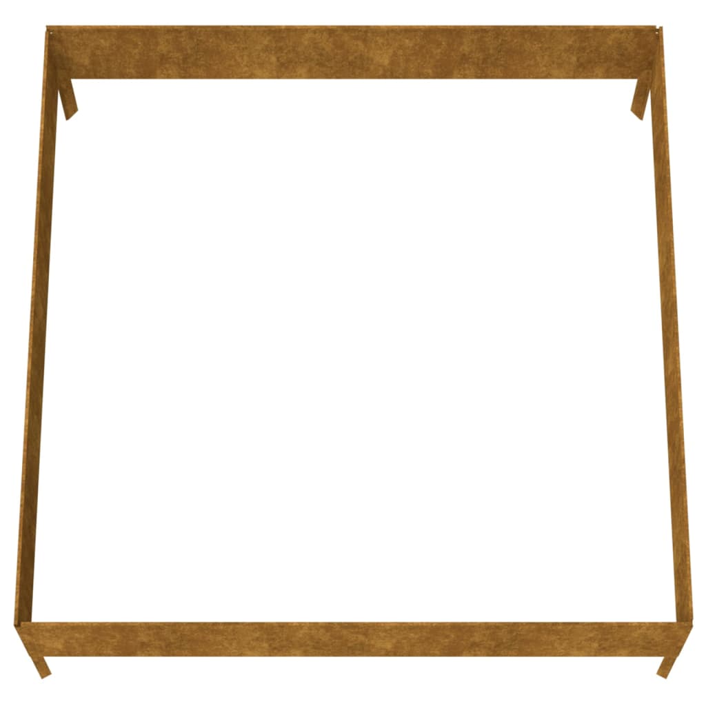 vidaXL Strat înălțat de grădină, 100x100x33,5 cm, oțel corten vidaXL Strat înălțat de grădină, 100x100x33,5 cm, oțel corten