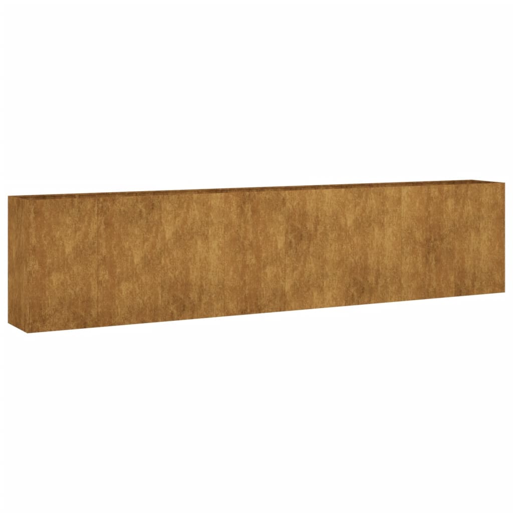 vidaXL Strat înălțat de grădină, 360x40x80 cm, oțel corten
