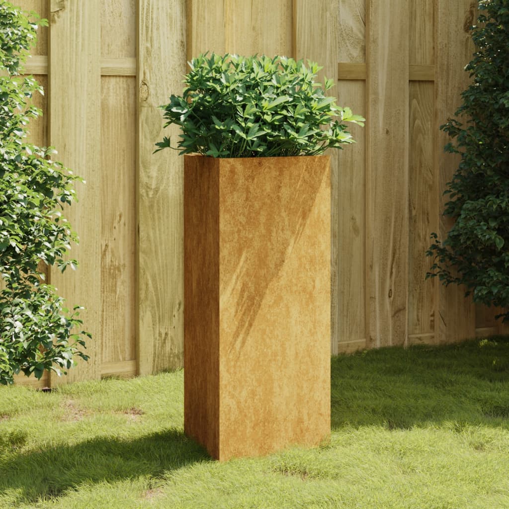 vidaXL Jardinieră de grădină, 40x34,5x75 cm, oțel corten vidaXL Jardinieră de grădină, 40x34,5x75 cm, oțel corten