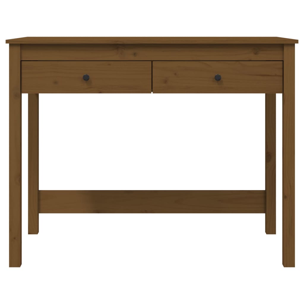 vidaXL Birou cu sertare, maro miere, 100x50x78 cm, lemn masiv de pin vidaXL Birou cu sertare, maro miere, 100x50x78 cm, lemn masiv de pin