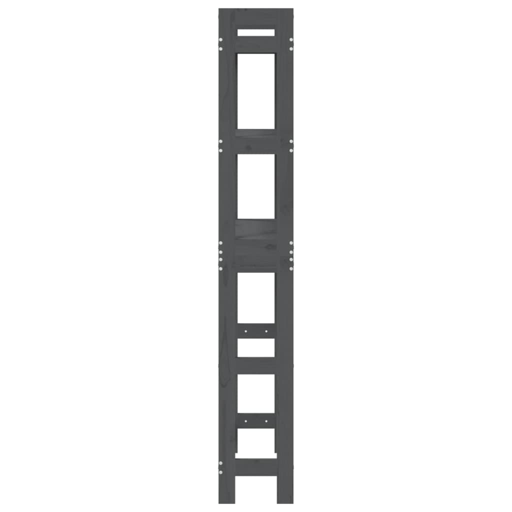 vidaXL Raft de toaletă, gri, 63x26x171 cm, lemn masiv de pin vidaXL Raft de toaletă, gri, 63x26x171 cm, lemn masiv de pin
