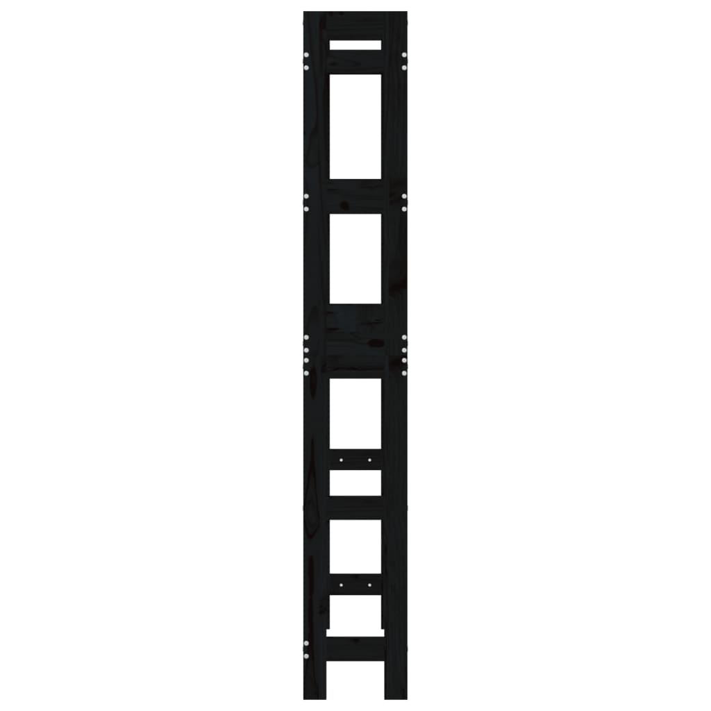 vidaXL Raft de toaletă, negru, 63x26x171 cm, lemn masiv de pin vidaXL Raft de toaletă, negru, 63x26x171 cm, lemn masiv de pin