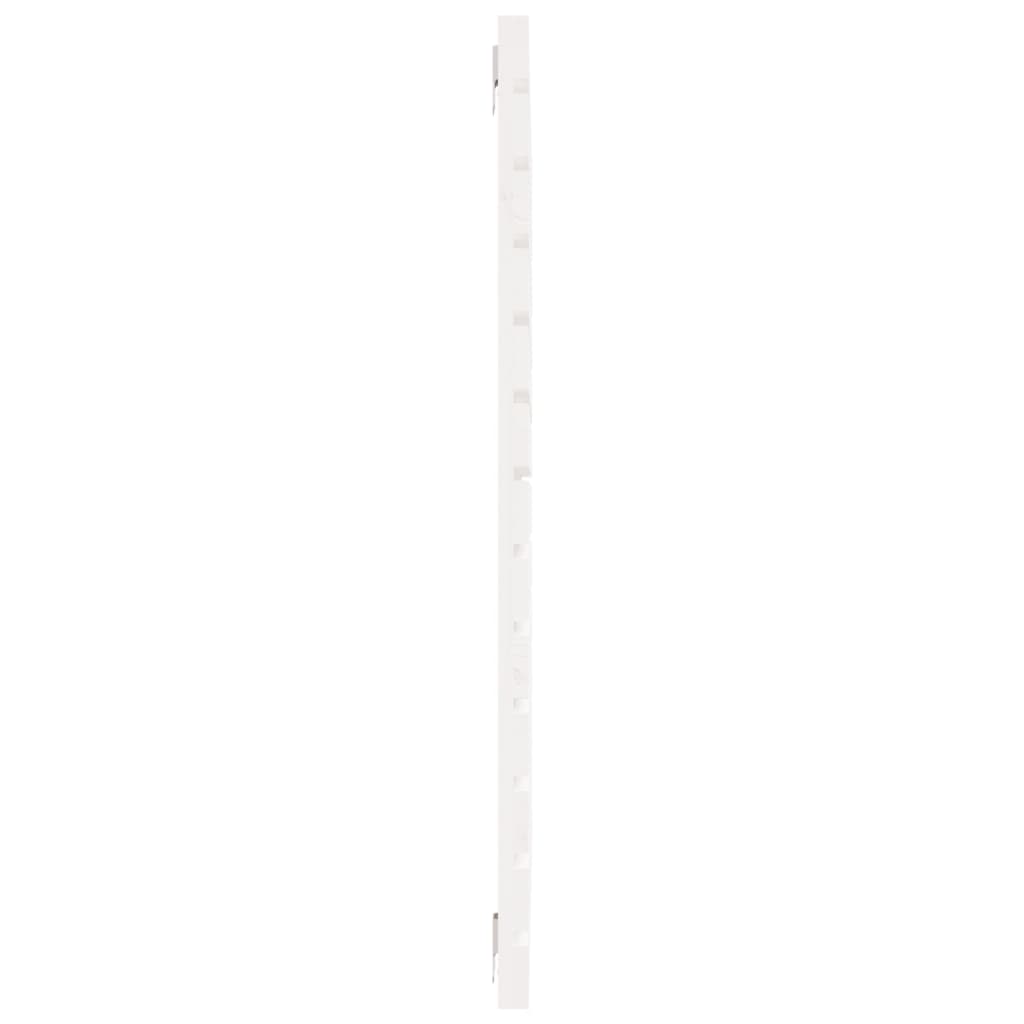 vidaXL Tăblie de pat pentru perete, alb, 106x3x91,5 cm, lemn masiv pin