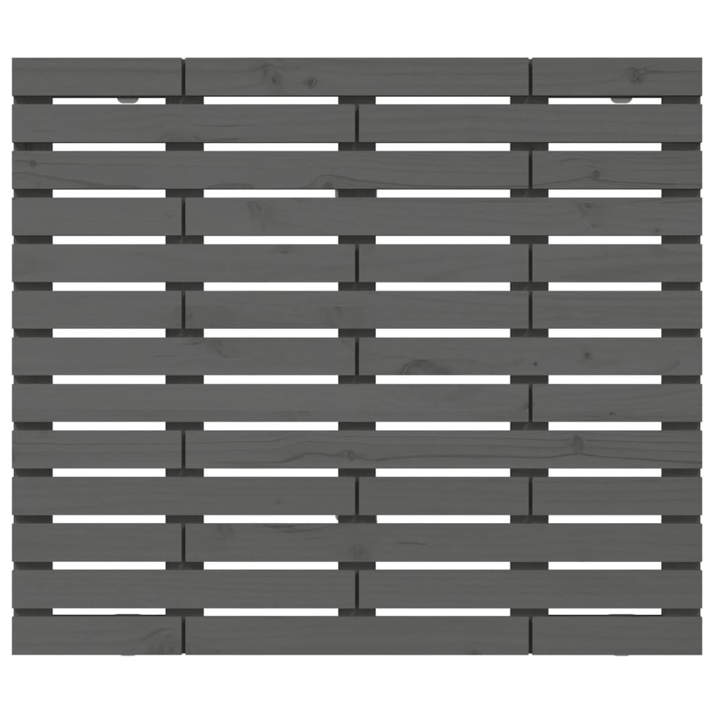 vidaXL Tăblie de pat pentru perete, gri, 106x3x91,5 cm, lemn masiv pin
