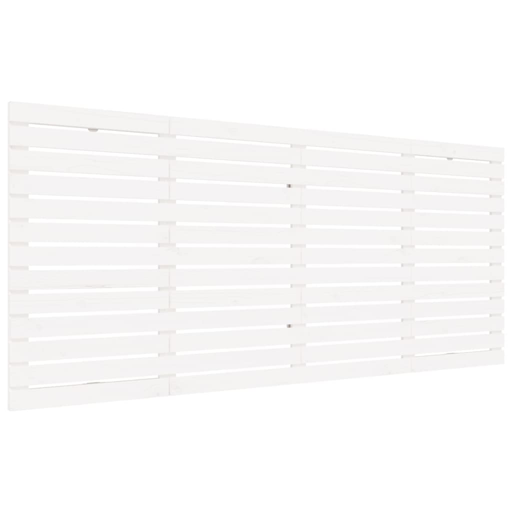 vidaXL Tăblie de pat pentru perete, alb, 206x3x91,5 cm, lemn masiv pin