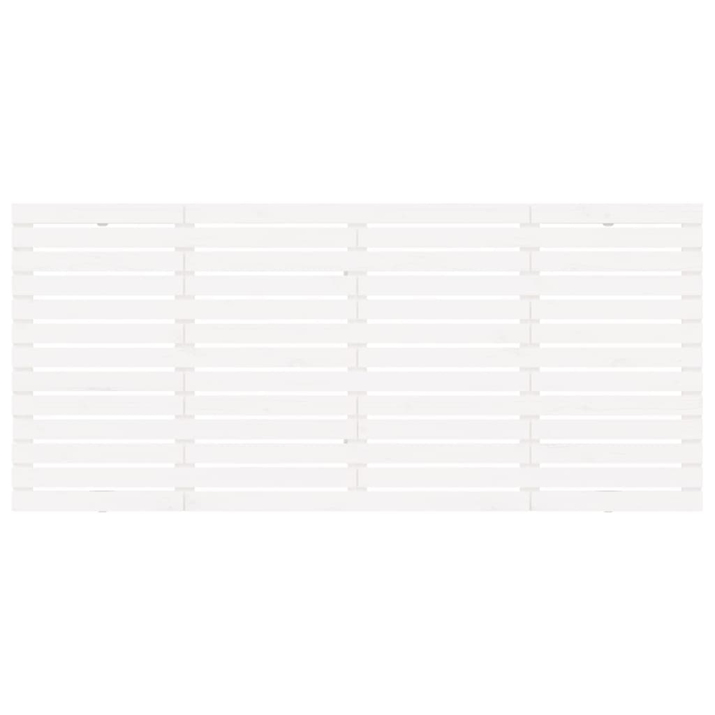 vidaXL Tăblie de pat pentru perete, alb, 206x3x91,5 cm, lemn masiv pin