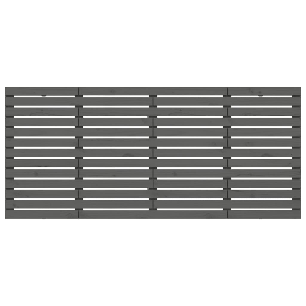 vidaXL Tăblie de pat pentru perete, gri, 206x3x91,5 cm, lemn masiv pin