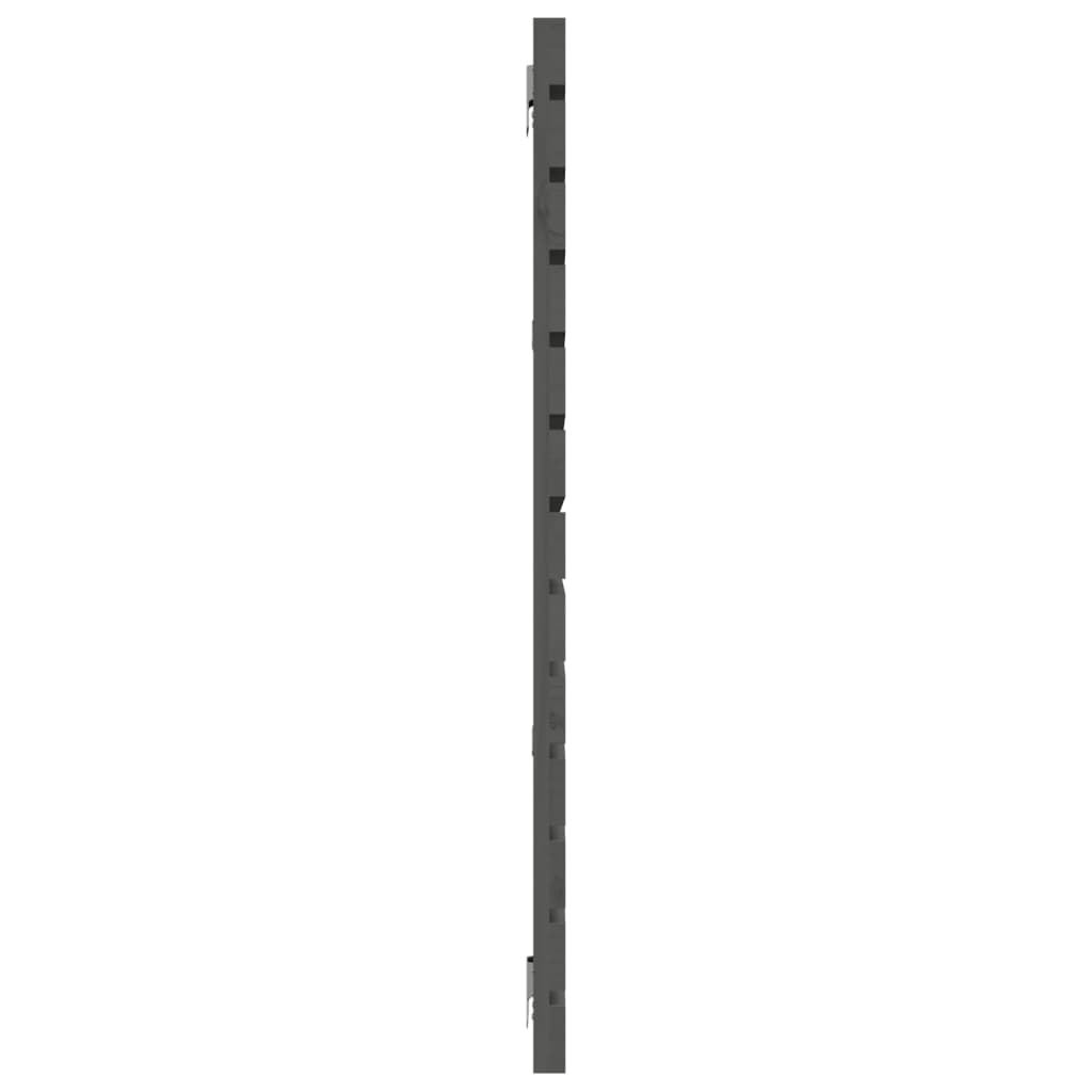 vidaXL Tăblie de pat pentru perete, gri, 206x3x91,5 cm, lemn masiv pin