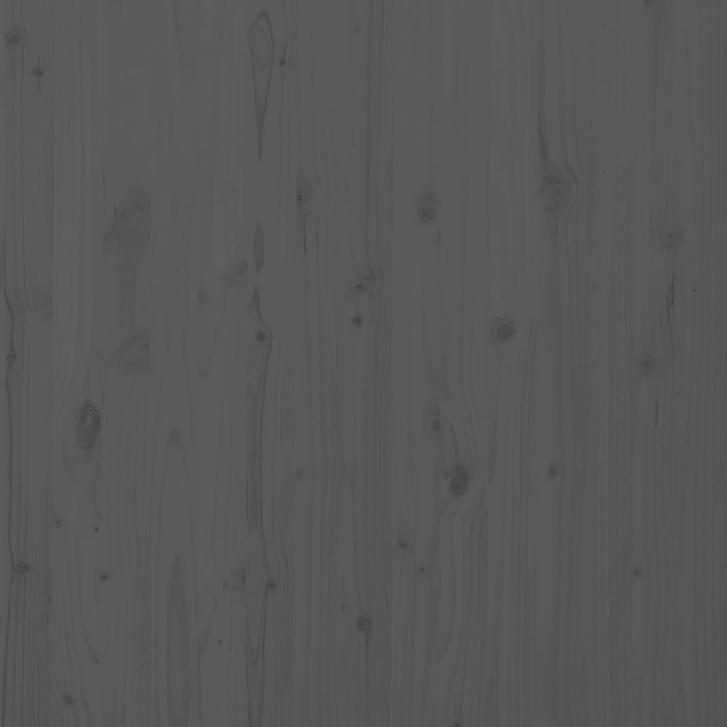 vidaXL Tăblie de pat pentru perete, gri, 206x3x91,5 cm, lemn masiv pin