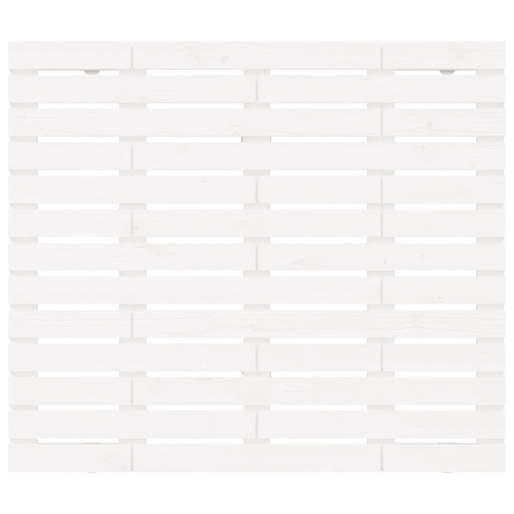vidaXL Tăblie de pat pentru perete, alb, 96x3x91,5 cm, lemn masiv pin