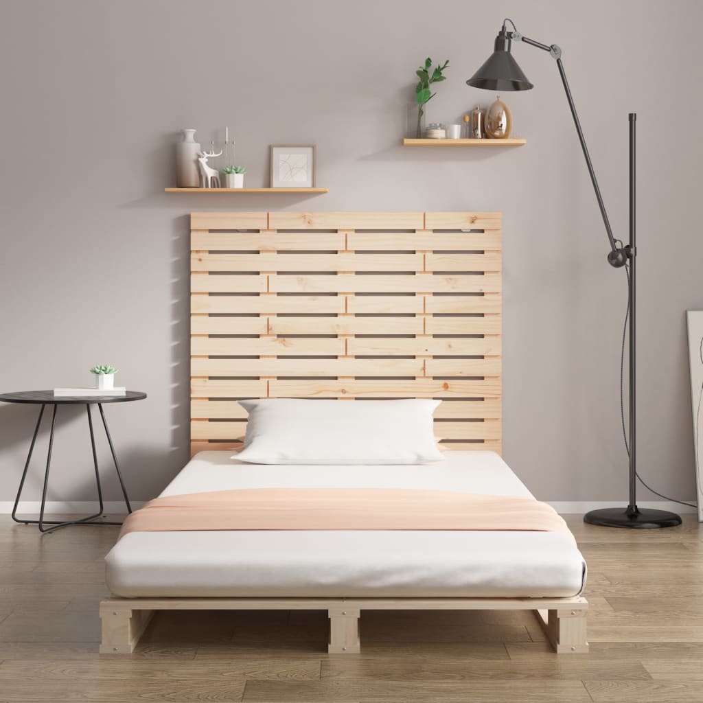 vidaXL Tăblie de pat pentru perete, 126x3x91,5 cm, lemn masiv de pin vidaXL Tăblie de pat pentru perete, 126x3x91,5 cm, lemn masiv de pin