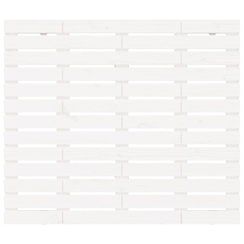 vidaXL Tăblie de pat pentru perete, alb, 126x3x91,5 cm, lemn masiv pin