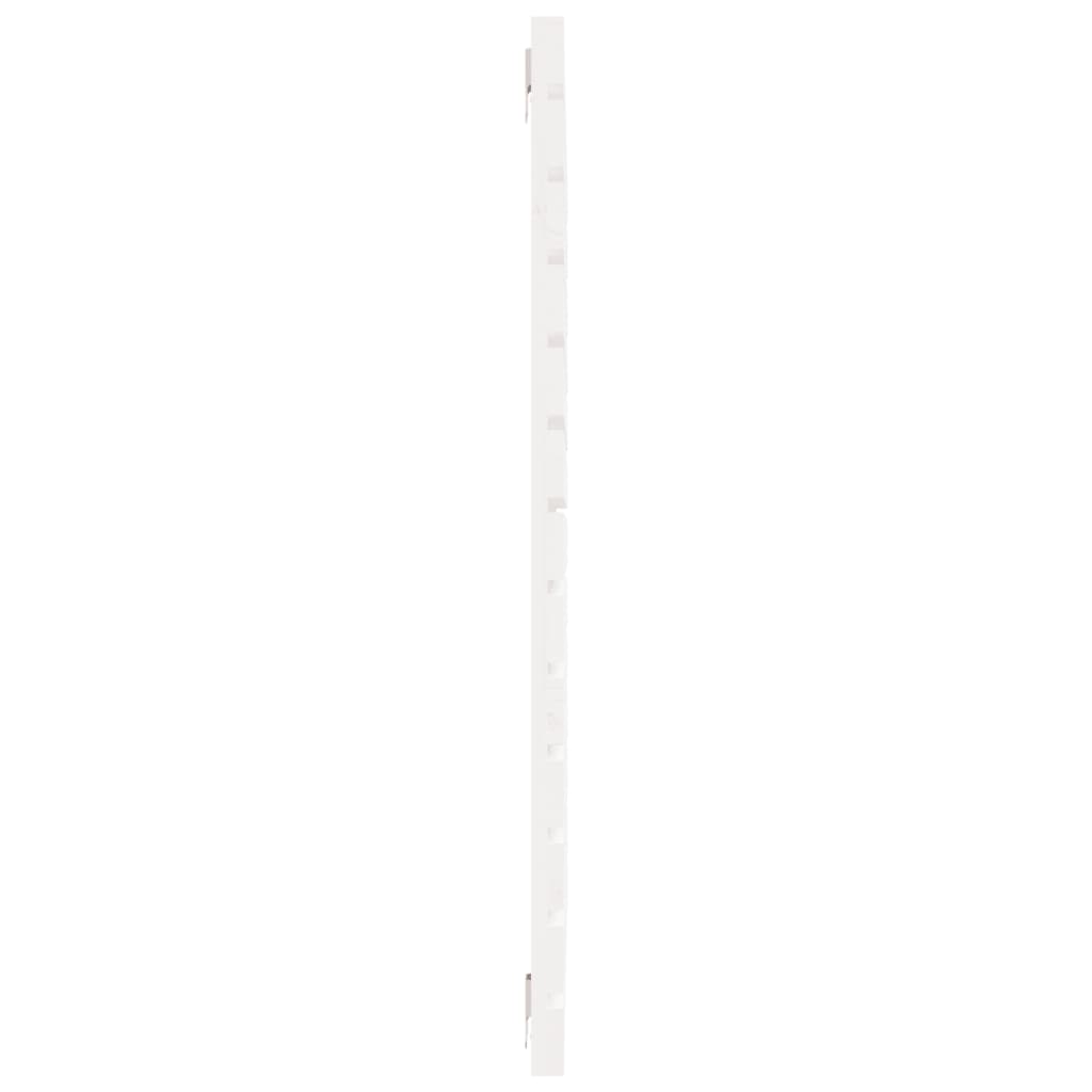vidaXL Tăblie de pat pentru perete, alb, 126x3x91,5 cm, lemn masiv pin