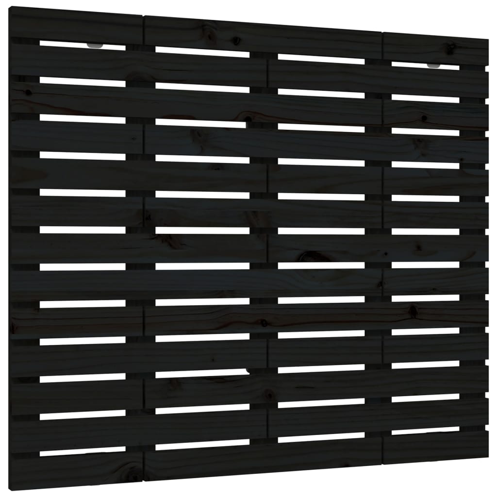 vidaXL Tăblie de pat pentru perete, negru 126x3x91,5 cm lemn masiv pin vidaXL Tăblie de pat pentru perete, negru 126x3x91,5 cm lemn masiv pin
