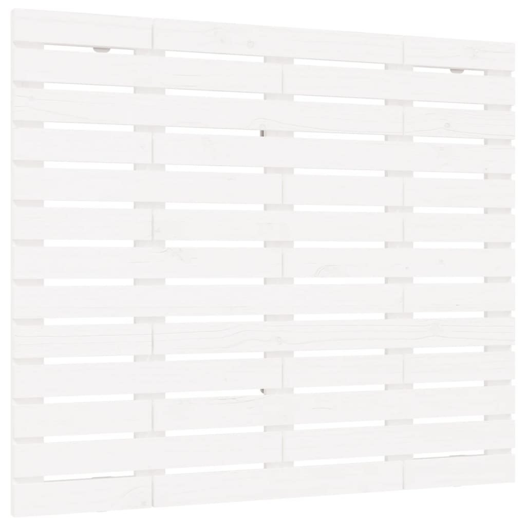 vidaXL Tăblie de pat pentru perete, alb, 146x3x91,5 cm, lemn masiv pin