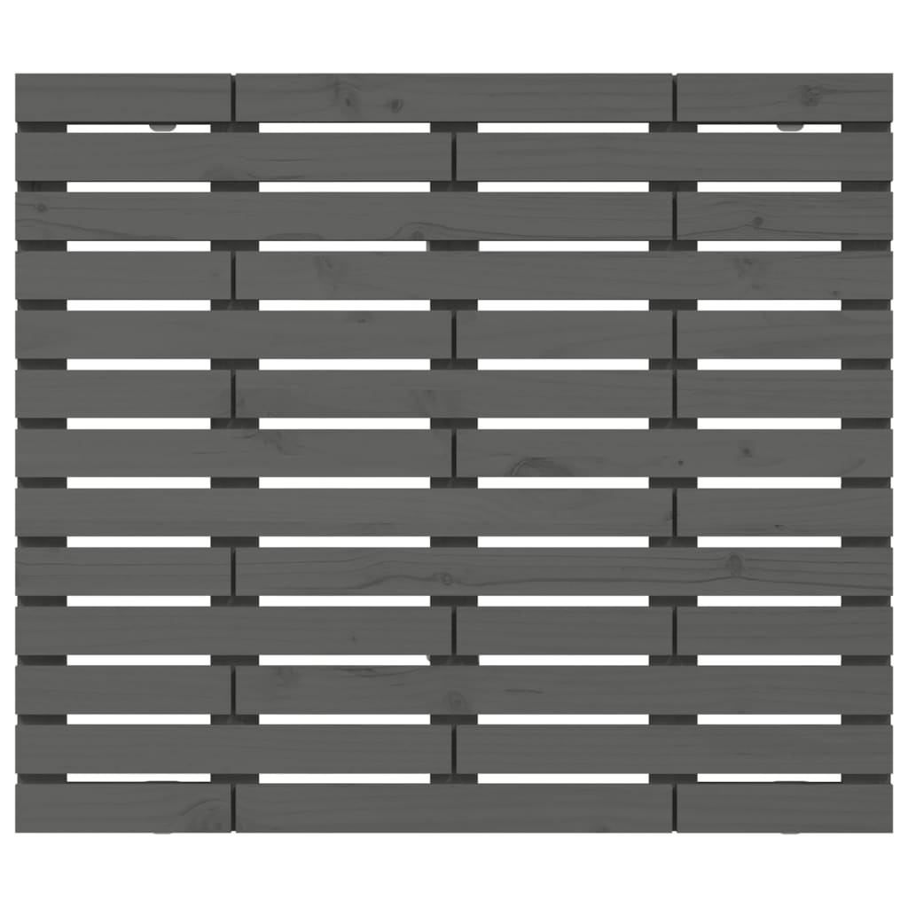 vidaXL Tăblie de pat pentru perete, gri, 146x3x91,5 cm, lemn masiv pin