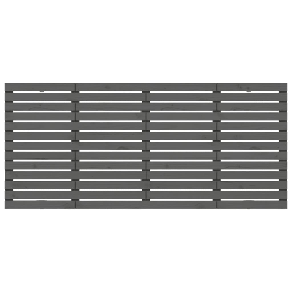 vidaXL Tăblie de pat pentru perete, gri, 156x3x91,5 cm, lemn masiv pin