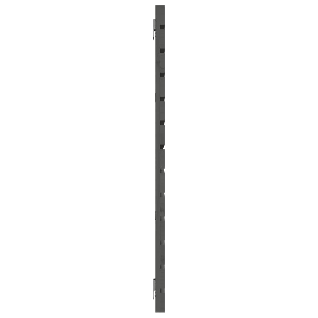 vidaXL Tăblie de pat pentru perete, gri, 156x3x91,5 cm, lemn masiv pin