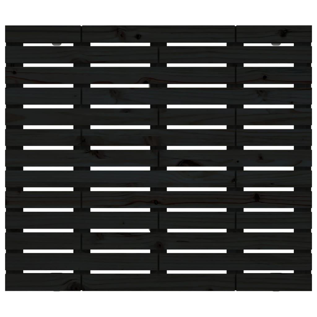 vidaXL Tăblie de pat pentru perete, negru, 81x3x91,5 cm lemn masiv pin