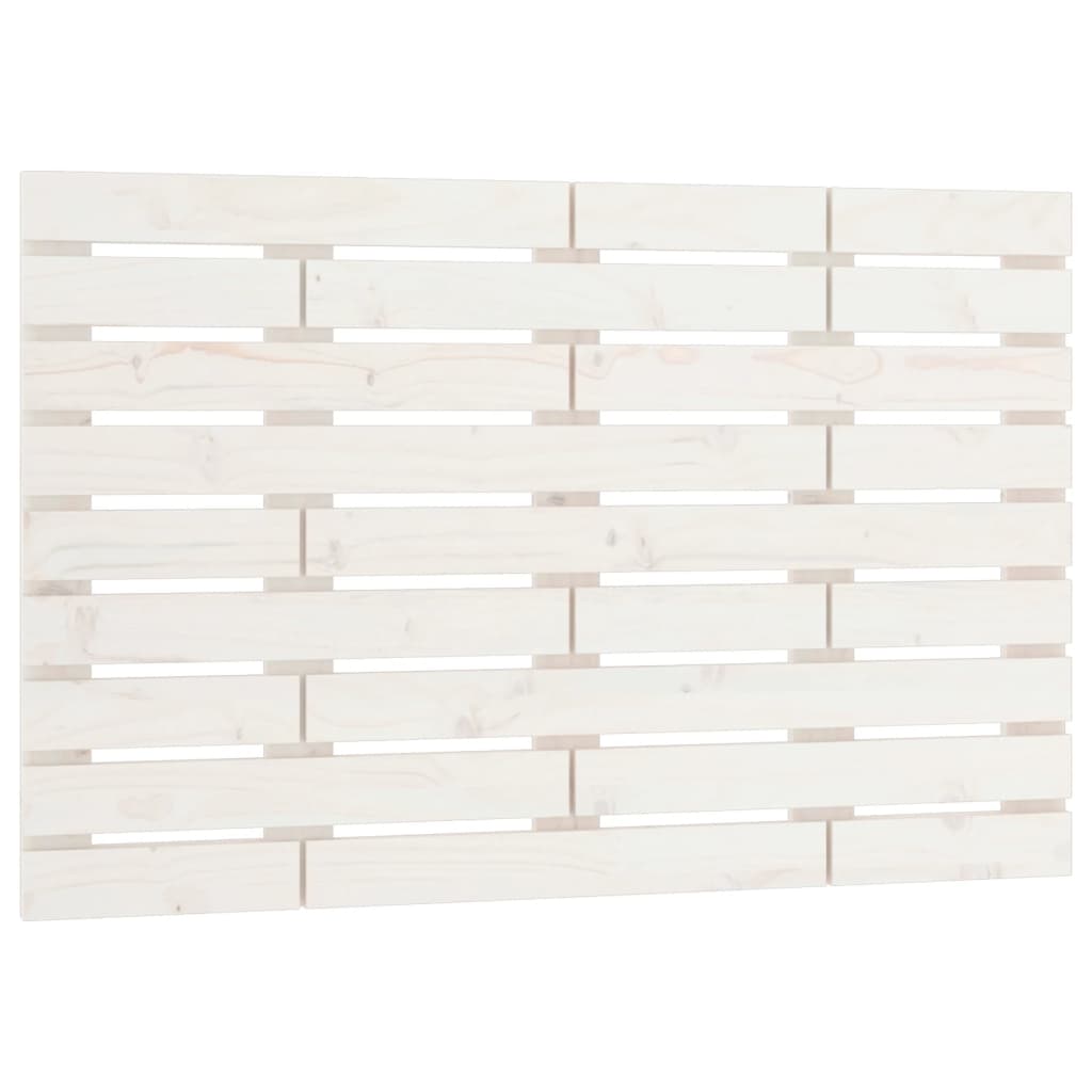 vidaXL Tăblie de pat pentru perete, alb, 106x3x80 cm, lemn masiv pin