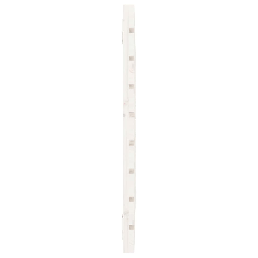vidaXL Tăblie de pat pentru perete, alb, 106x3x80 cm, lemn masiv pin