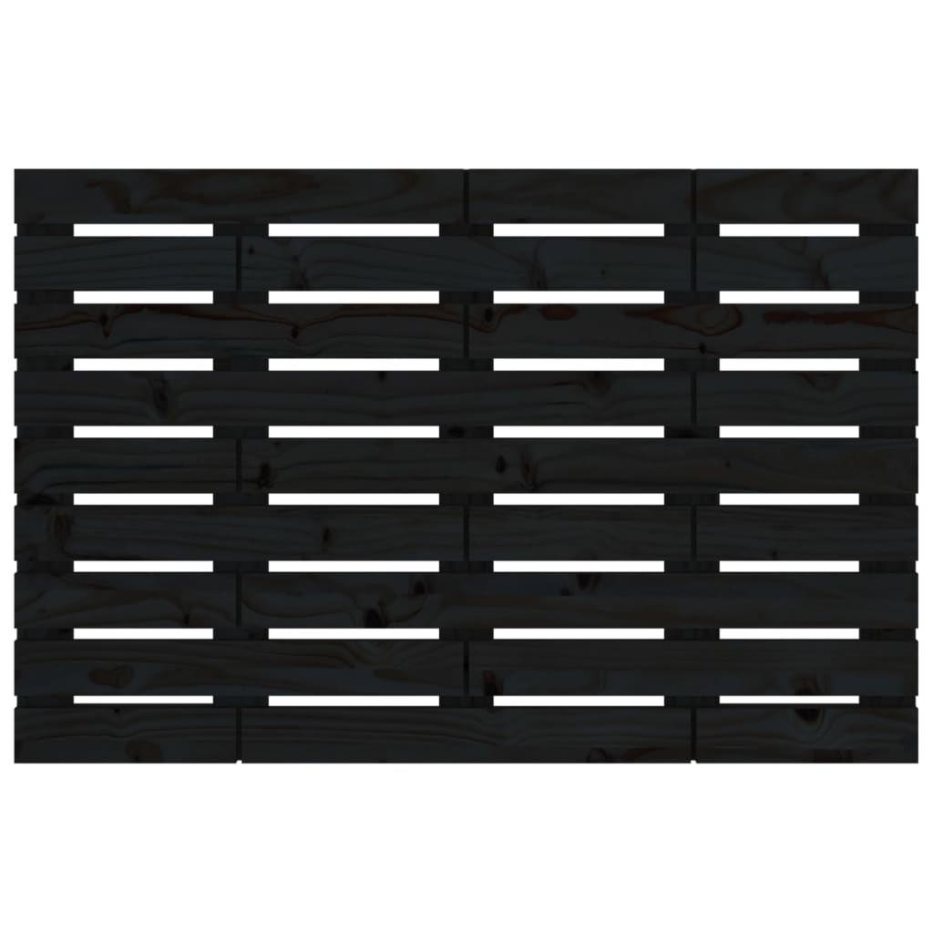 vidaXL Tăblie de pat pentru perete, negru, 106x3x63 cm, lemn masiv pin vidaXL Tăblie de pat pentru perete, negru, 106x3x63 cm, lemn masiv pin