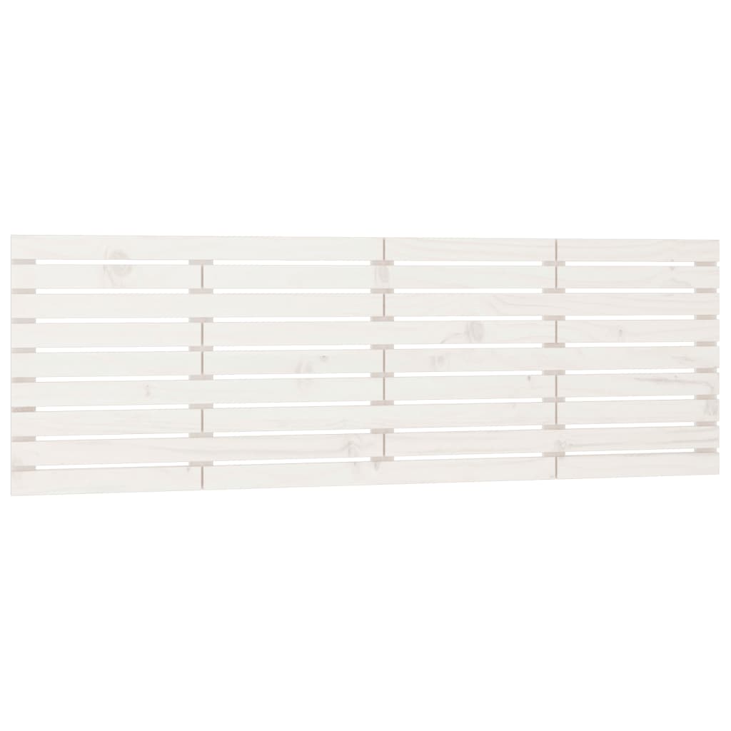 vidaXL Tăblie de pat pentru perete, alb, 206x3x63 cm, lemn masiv pin