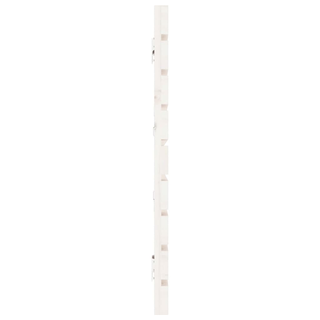 vidaXL Tăblie de pat pentru perete, alb, 206x3x63 cm, lemn masiv pin